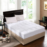 Royal Comfort 1000GSM Luxury Bamboo Fabric Gusset Mattress Pad Topper Cover Queen White