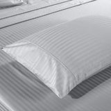 Kensington 1200 Thread Count 100% Egyptian Cotton Sheet Set Stripe Hotel Grade Double Silver