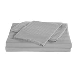 Kensington 1200 Thread Count 100% Egyptian Cotton Sheet Set Stripe Hotel Grade Queen Silver