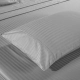 Kensington 1200 Thread Count 100% Egyptian Cotton Sheet Set Stripe Hotel Grade Queen Silver