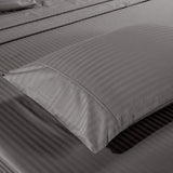 Kensington 1200 Thread Count 100% Egyptian Cotton Sheet Set Stripe Hotel Grade King Charcoal