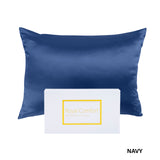 Royal Comfort Pure Silk Pillow Case 100% Mulberry Silk Hypoallergenic Pillowcase 51 x 76 cm Navy