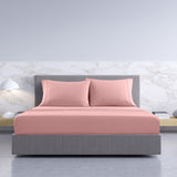 Royal Comfort 1000TC Hotel Grade Bamboo Cotton Sheets Pillowcases Set Ultrasoft Queen Blush