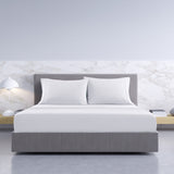 Royal Comfort 1000TC Hotel Grade Bamboo Cotton Sheets Pillowcases Set Ultrasoft King White