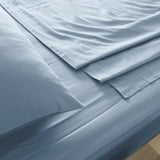 Royal Comfort 1000TC Hotel Grade Bamboo Cotton Sheets Pillowcases Set Ultrasoft King Blue Fog