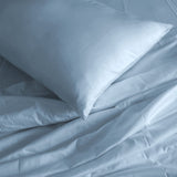 Royal Comfort 1000TC Hotel Grade Bamboo Cotton Sheets Pillowcases Set Ultrasoft King Blue Fog