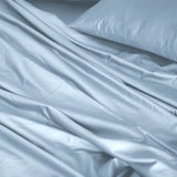 Royal Comfort 1000TC Hotel Grade Bamboo Cotton Sheets Pillowcases Set Ultrasoft King Blue Fog