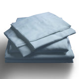 Royal Comfort 1000TC Hotel Grade Bamboo Cotton Sheets Pillowcases Set Ultrasoft King Blue Fog