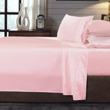 Royal Comfort 250TC Organic 100% Cotton Sheet Set 4 Piece Luxury Hotel Style Queen Blush