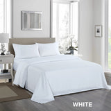 Royal Comfort 1200 Thread Count Sheet Set 4 Piece Ultra Soft Satin Weave Finish Double White