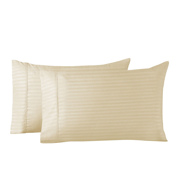 Royal Comfort Twin Pack Pillowcases Cooling Bamboo Blend Ultra Soft 51cm x 76cm 51 x 76cm Sand