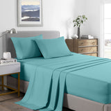 Royal Comfort 2000 Thread Count Bamboo Cooling Sheet Set Ultra Soft Bedding King Aqua