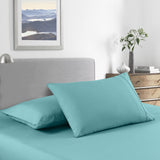 Royal Comfort 2000 Thread Count Bamboo Cooling Sheet Set Ultra Soft Bedding Single Aqua