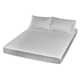 Royal Comfort 1200TC Sheet Set Damask Cotton Blend Ultra Soft Sateen Bedding Queen Silver