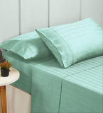 Bed Sheets Set 1000TC Cotton Blend Flat Fitted Double/Queen/King Size King Sprout Green