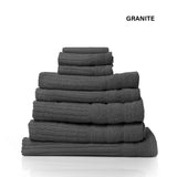 Royal Comfort Eden Egyptian Cotton 600GSM 8 Piece Luxury Bath Towels Set 8 Piece Granite