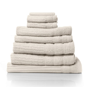 Royal Comfort Eden Egyptian Cotton 600GSM 8 Piece Luxury Bath Towels Set 8 Piece Beige