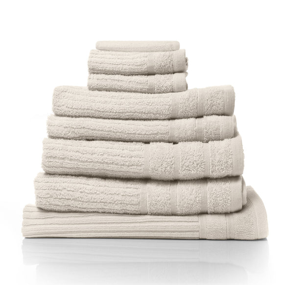 Royal Comfort Eden Egyptian Cotton 600GSM 8 Piece Luxury Bath Towels Set 8 Piece Beige