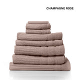 Royal Comfort Eden Egyptian Cotton 600GSM 8 Piece Luxury Bath Towels Set 8 Piece Rose