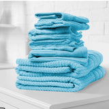 Royal Comfort Eden Egyptian Cotton 600GSM 8 Piece Luxury Bath Towels Set 8 Piece Aqua