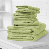 Royal Comfort Eden Egyptian Cotton 600GSM 8 Piece Luxury Bath Towels Set 8 Piece Spearmint