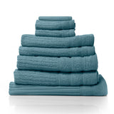 Royal Comfort Eden Egyptian Cotton 600GSM 8 Piece Luxury Bath Towels Set 8 Piece Turquoise