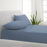 Park Avenue 1000TC Cotton Blend Sheet & Pillowcases Set Hotel Quality Bedding Double Blue Fog