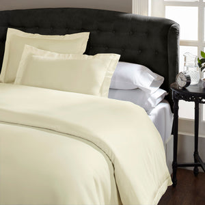 Royal Comfort Queen 1500TC Markle Collection Cotton Blend Quilt Cover Set Queen Ivory