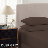 Royal Comfort 1500 Thread Count Cotton Rich Sheet Set 3 Piece Ultra Soft Bedding Double Dusk Grey