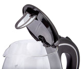 Glass Kettle Electric LED Light Kitchen Water Jug Stainless Steel 1.7L 1.7 Litre Blue LED, Black Base, Glass