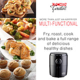 Kitchen Couture Air Fryer Healthy Food No Oil Cooking Recipe 3.4L Capacity Black 3.4 Litre Black