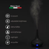 Essential Oil Diffuser Ultrasonic Humidifier Aromatherapy LED Light 200ML 3 Oils 15 x 15 x 20cm Black