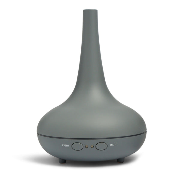 Essential Oil Diffuser Ultrasonic Humidifier Aromatherapy LED Light 200ML 3 Oils 15 x 15 x 20cm Matte Grey