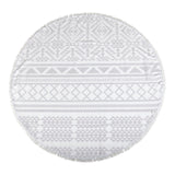 Milano Round Beach Towel with Tassels Print 140 cm 350 GSM Microfibre Blanket  Aztec