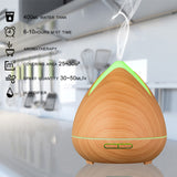 Essential Oils Ultrasonic Aromatherapy Diffuser Air Humidifier Purify 400ML  Light Wood