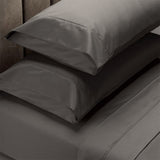 Renee Taylor 1500 Thread Count Pure Soft Cotton Blend Flat & Fitted Sheet Set King Dusk Grey