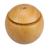 Milano Ultrasonic USB Diffuser with 10 Aroma Oils Humidifier LED Light 130ml 9.7 x 9.7 x 9.7cm Light Wood