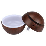 Milano Ultrasonic USB Diffuser with 10 Aroma Oils Humidifier LED Light 130ml 9.7 x 9.7 x 9.7cm Dark Wood