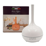 Milano Supreme Ultrasonic 400ml Aromatherapy Humidifier Diffuser LED with 3 Oils 16.5 x 26cm White