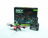 Sky Hawkeye Six-Axis Gyro-Stabilised LED Navigation Quadcopter Real-Time Drone  Black, Red