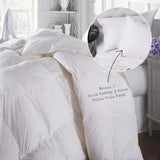 Duck Feather & Down Quilt 500GSM + Duck Feather and Down Pillows 2 Pack Combo Queen White