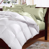 Goose Feather & Down Quilt 500GSM + Goose Feather and Down Pillows 2 Pack Combo Double White