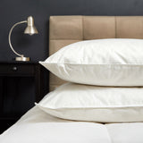 Goose Feather & Down Quilt 500GSM + Goose Feather and Down Pillows 2 Pack Combo Double White