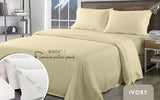 Royal Comfort Bamboo Blend Sheet Set 1000TC and Bamboo Pillows 2 Pack Ultra Soft King Ivory