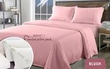 Royal Comfort Bamboo Blend Sheet Set 1000TC and Bamboo Pillows 2 Pack Ultra Soft King Blush