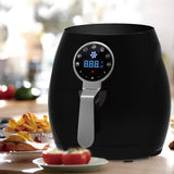 5 Litre Air Fryer Black And 1.7 Litre Kettle Blue LED Kitchen Package Deal Set  Black