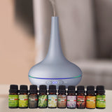 Milano Aroma Diffuser Set With 10 Pack Diffuser Oils Humidifier Aromatherapy  Matt Grey