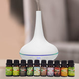 Milano Aroma Diffuser Set With 10 Pack Diffuser Oils Humidifier Aromatherapy  White