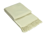 Kensington Throw - 10% Cashmere/ 90% Super Fine Merino Wool - Ivory