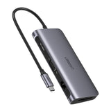 UGREEN Type C 9 in 1 Multifunction Adapter- HDMI/ VGA/Gigabit/TypeC/USB3.0 x 3/SD/TF (40873)